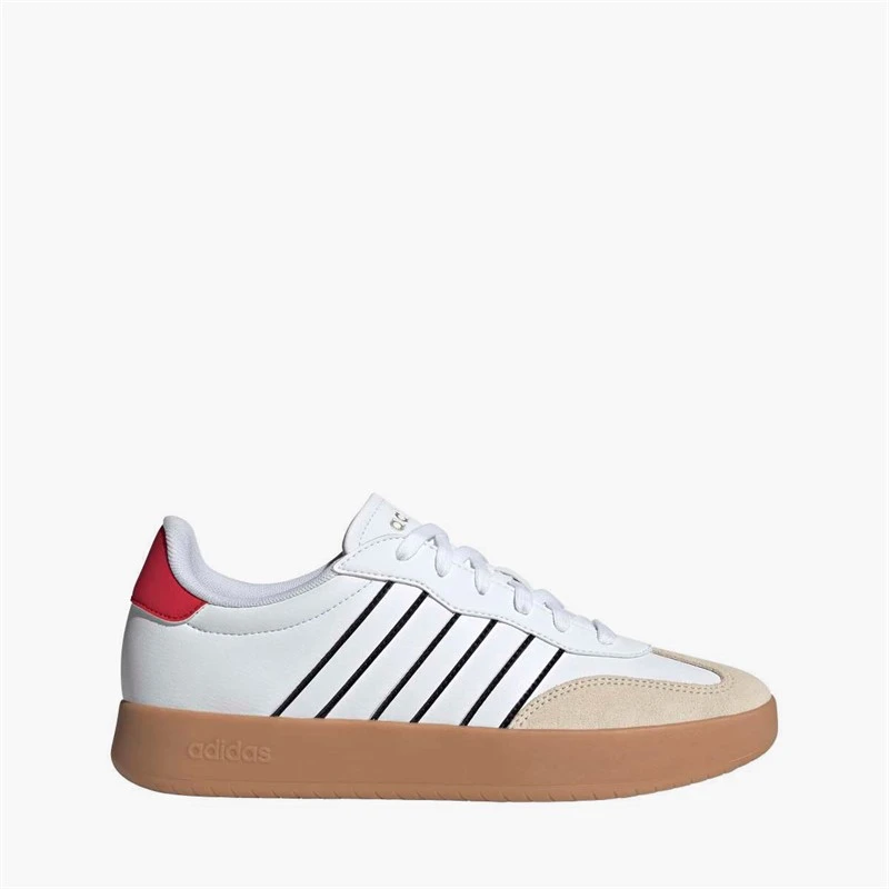 adidas Mens Barreda Trainers Cloud White/Cloud White/Pure Ruby