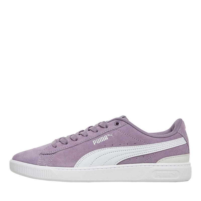 Puma Womens Vikky V3 Leather Trainers Purple