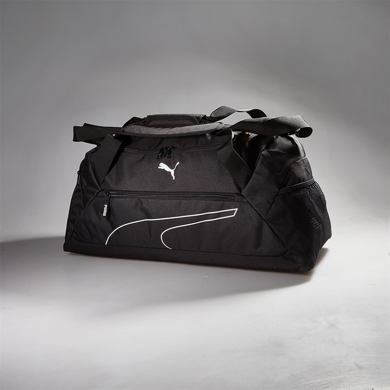 Puma Mens Fundamentals Medium Duffle Bag Puma Black