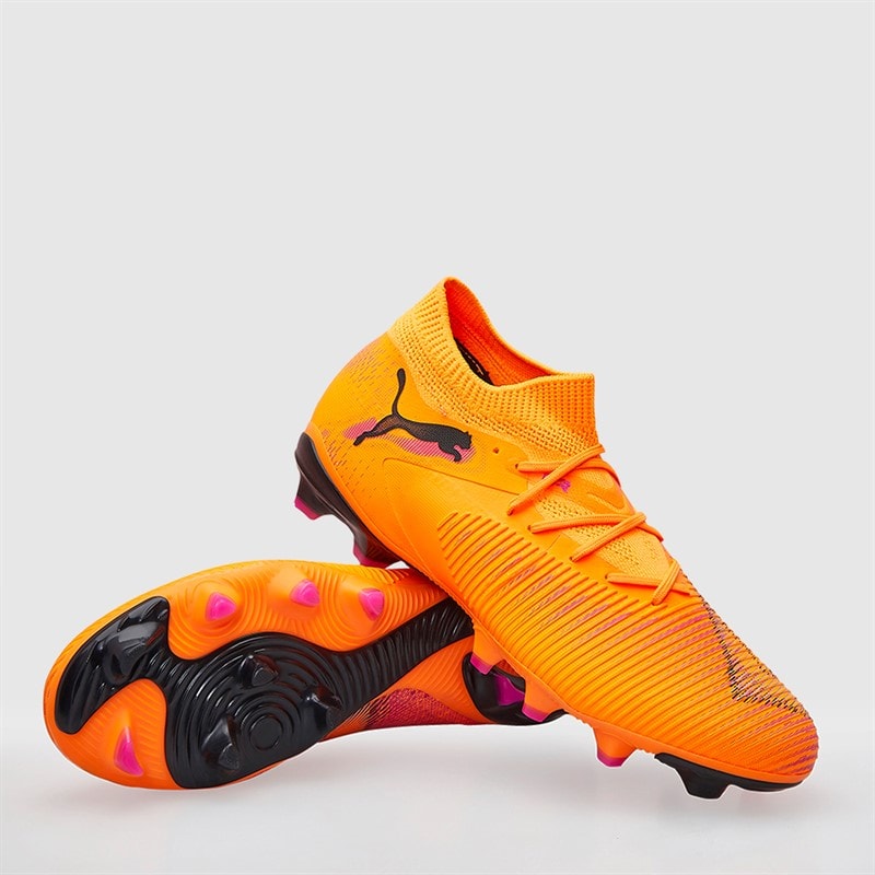 Puma Mens Future 8 Match FG/AG Firm/Artifical Ground Football Boots Heat Fire/Puma Black/Ravish